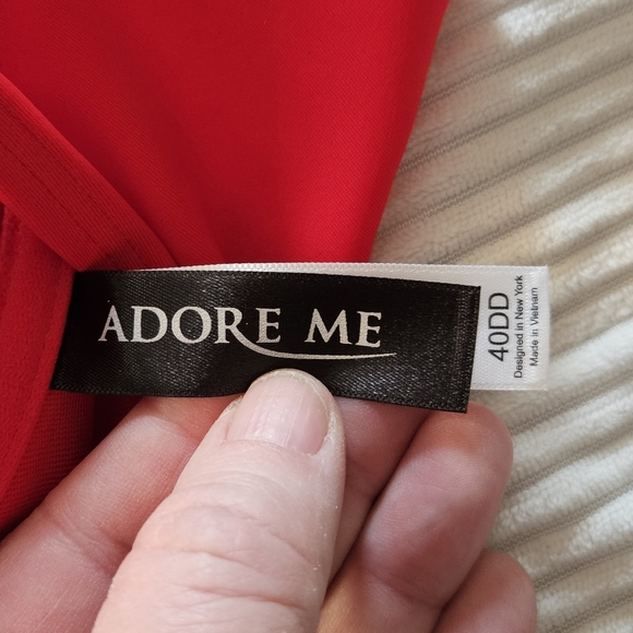 Adore Me Red Strappy Bikini Set 40DD/1XL Bottoms - Picture 13 of 15
